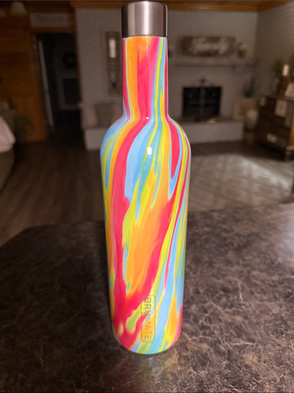 BRWNATE Rainbow Swirl Insulated Bottle — Multicolor